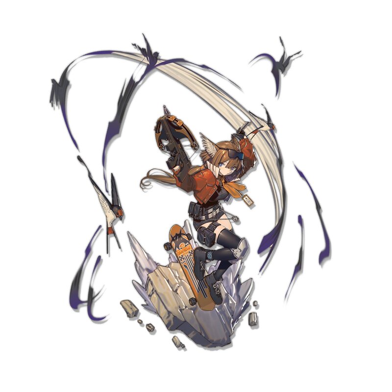 Anime Girl with Crossbow — Brown