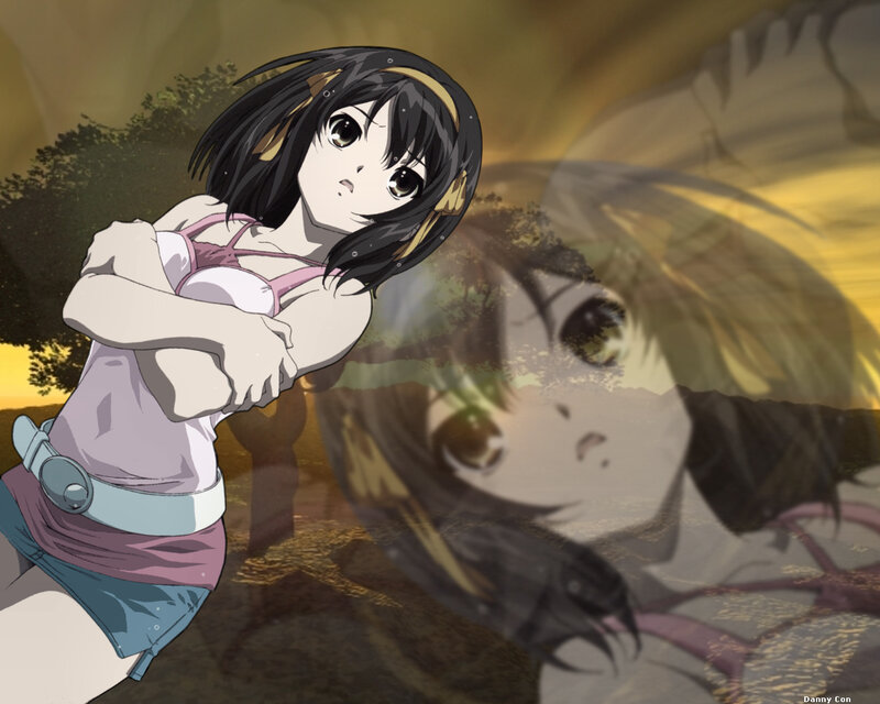 anime girl with crossed arms