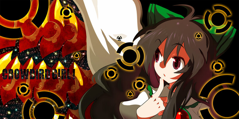 Anime Girl with Crow — Black, Dramatic, Night, Digital Art
