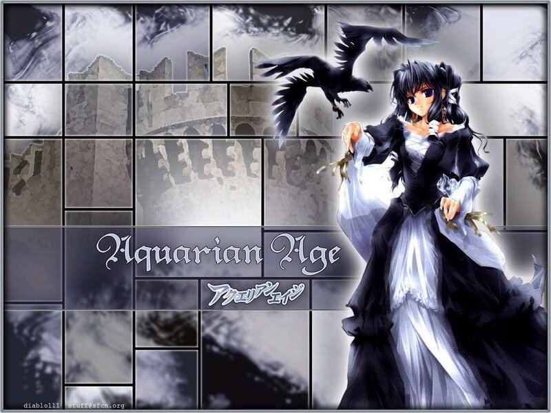 Anime Girl with Crow — Black