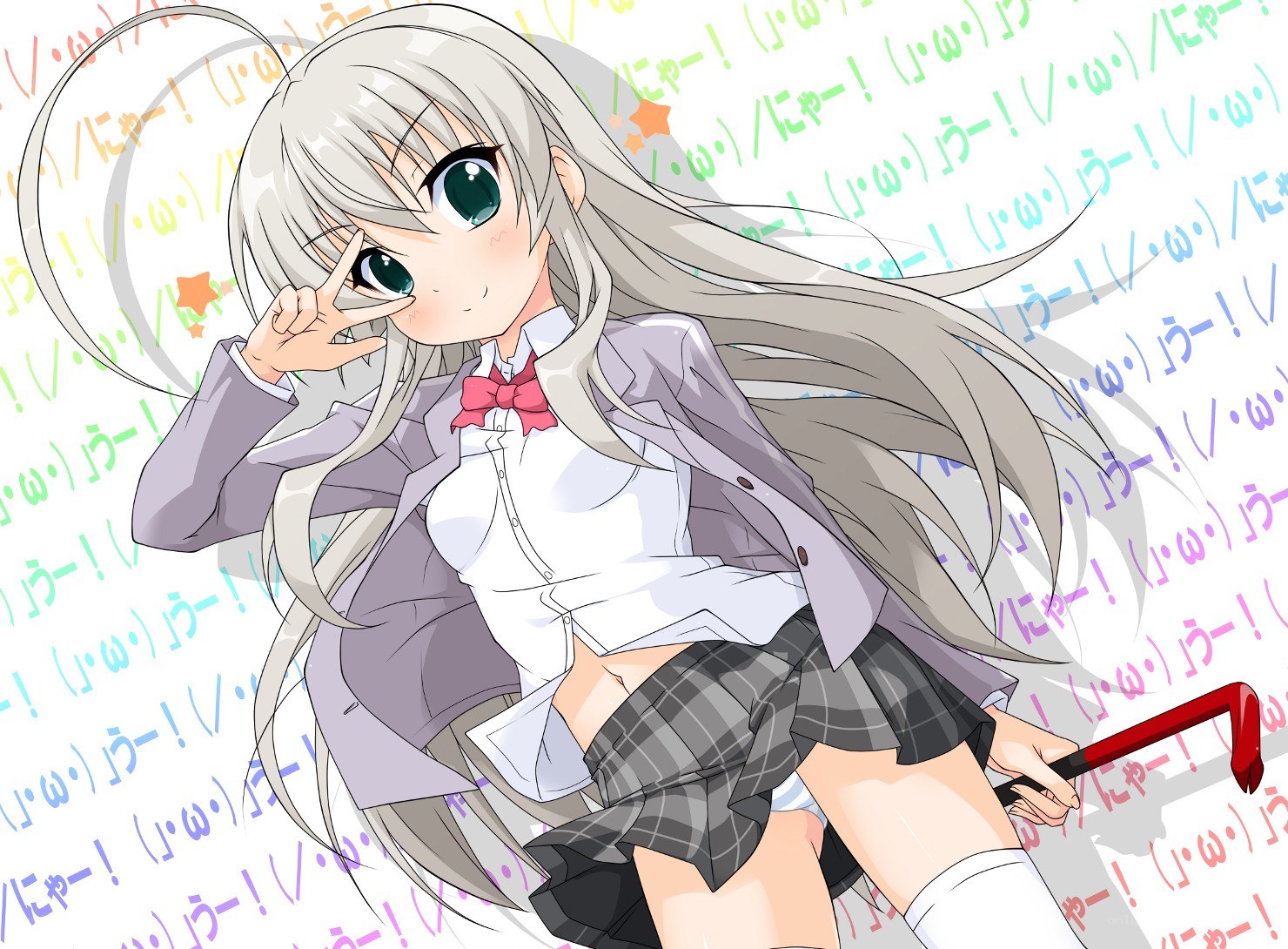 Anime girl with crowbar