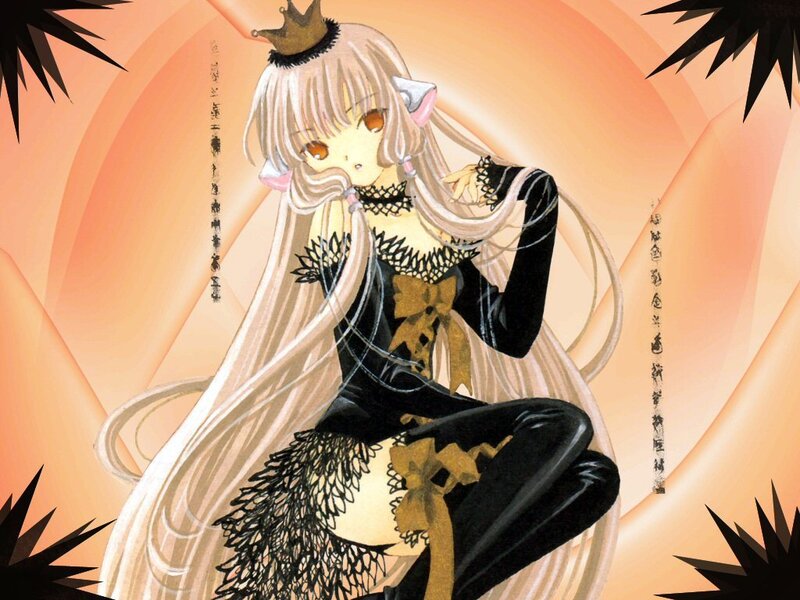anime girl with crown and cat ears
