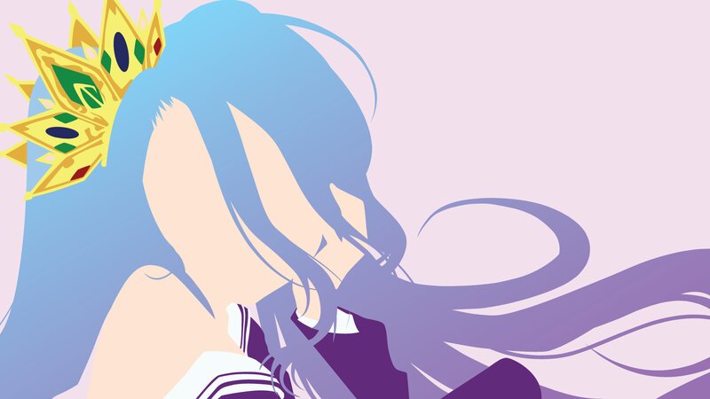 Anime Girl with Crown — Blue, Calm