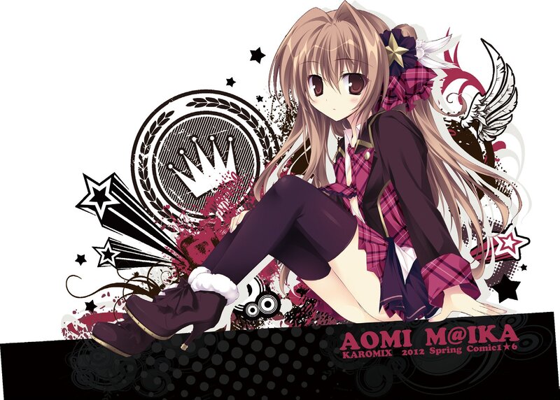 Anime girl with crown emblem