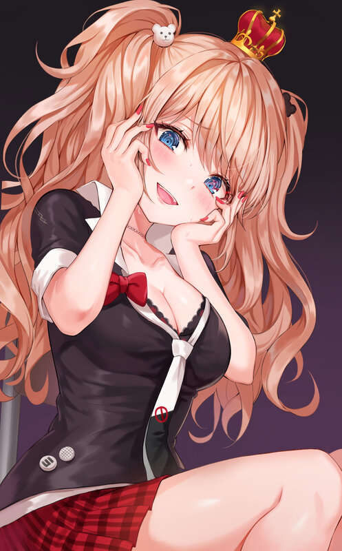Anime Girl with Crown — Pink