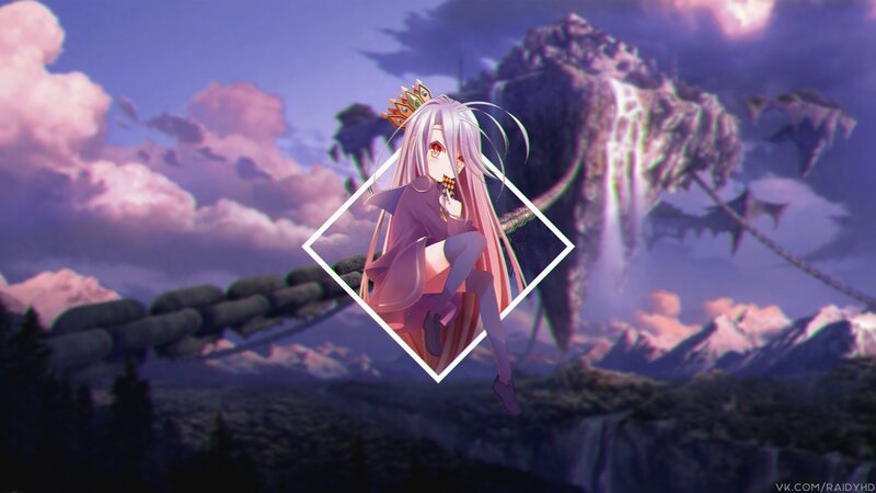 Anime Girl with Crown — Purple, Dramatic, Sunset