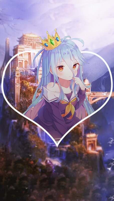 Anime Girl with Crown — Purple, Dreamy, Digital Art