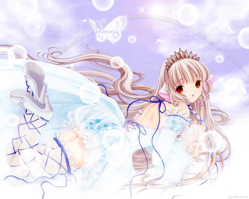 Anime Girl with Crown — Purple, Dreamy