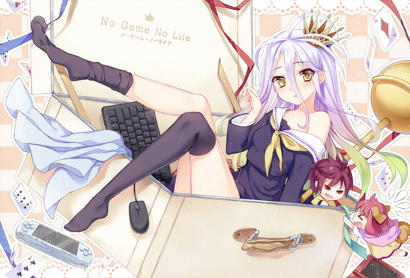 Anime Girl with Crown — Purple, Playful