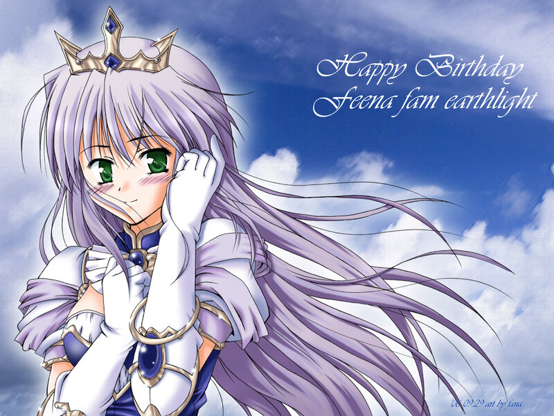 Anime Girl with Crown — Purple