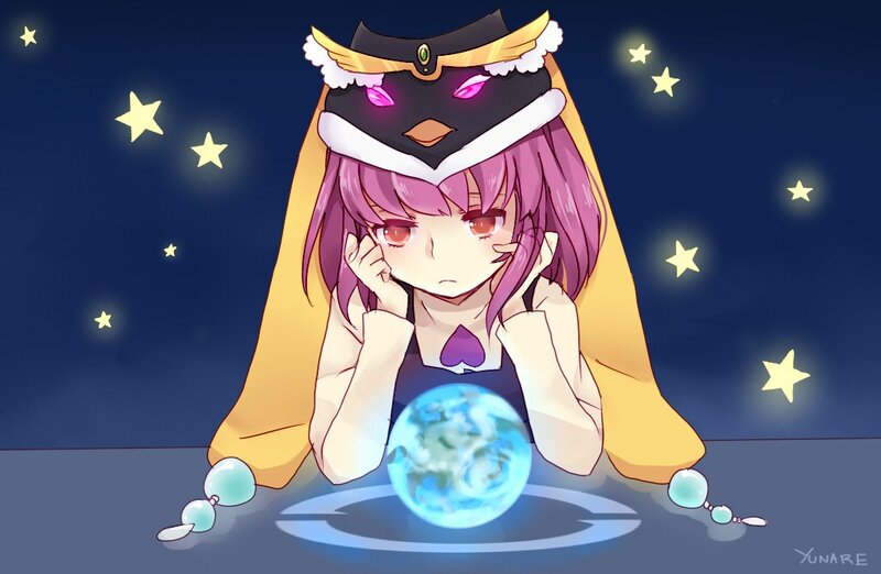 anime girl with crystal ball