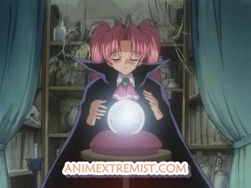 anime girl with crystal ball