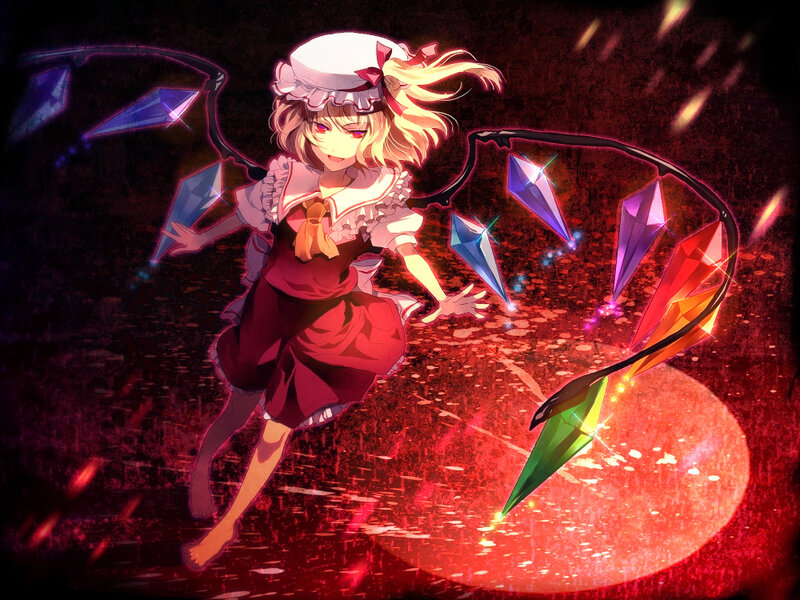 anime girl with crystal magic