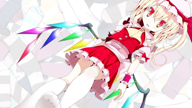 anime girl with crystal shards