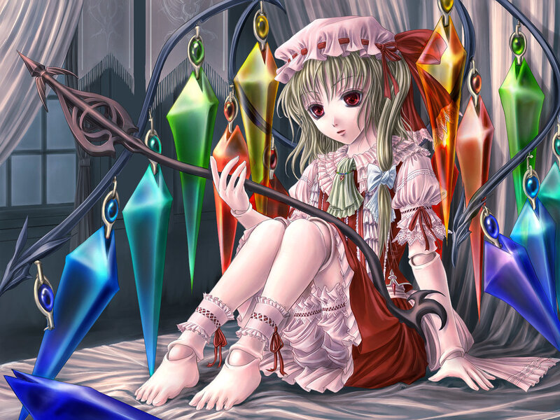 anime girl with crystal staff