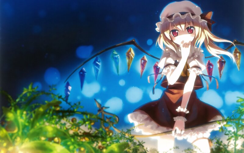 anime girl with crystal staff