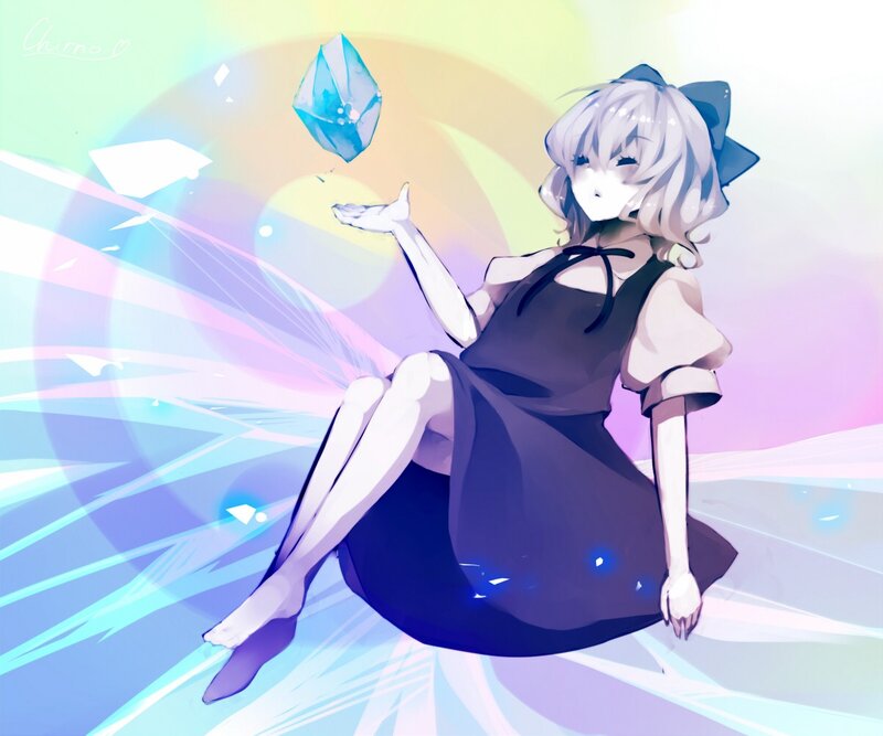 anime girl with crystal