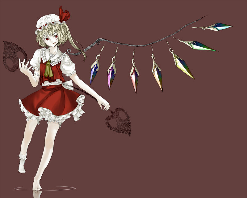 anime girl with crystal weapons