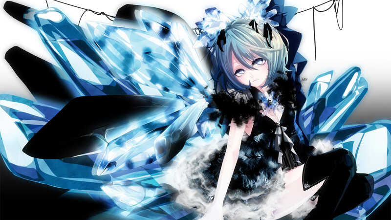 anime girl with crystal wings