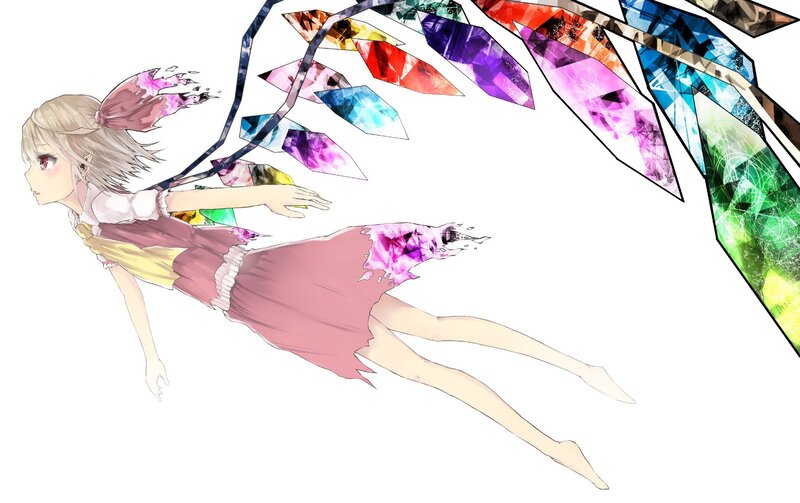 anime girl with crystal wings