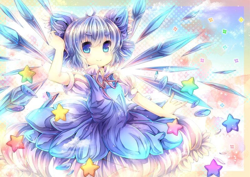 anime girl with crystal wings