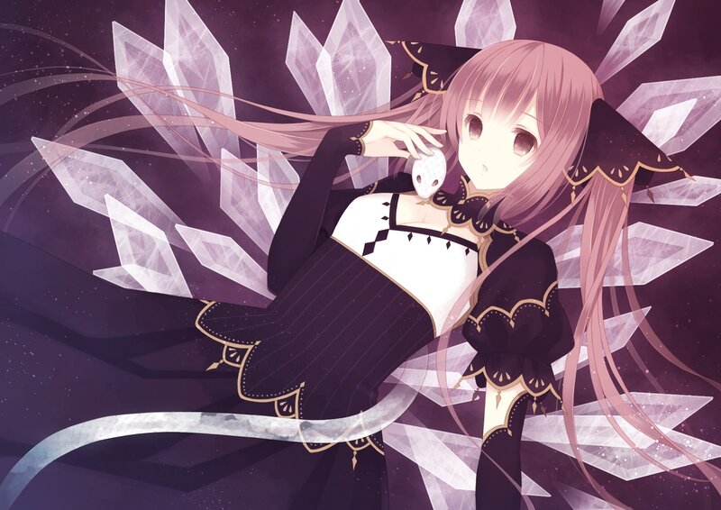anime girl with crystal wings