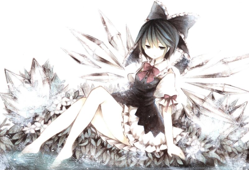 anime girl with crystal wings