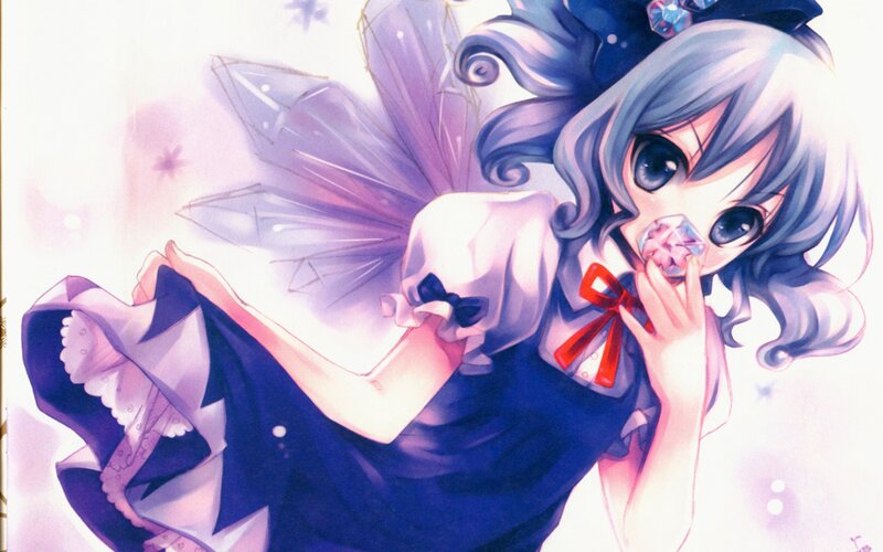 anime girl with crystal wings