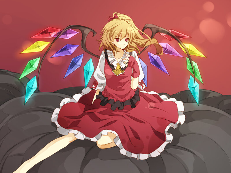 anime girl with crystal wings