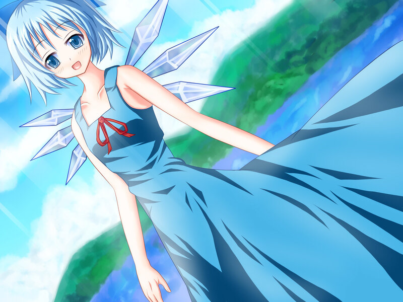 anime girl with crystal wings