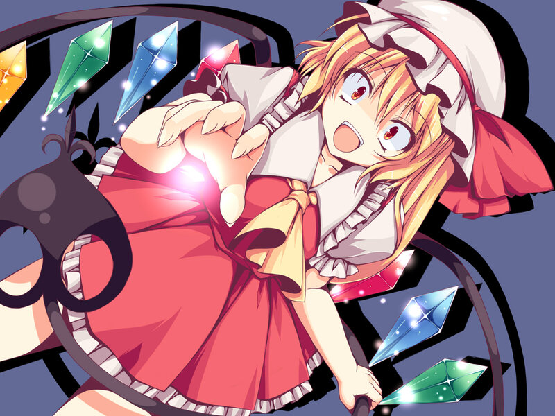 anime girl with crystals
