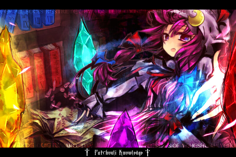 anime girl with crystals