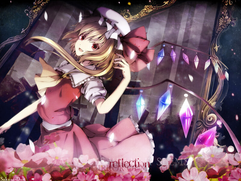 Anime girl with crystals
