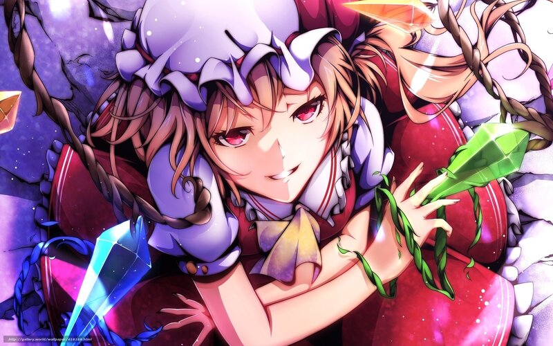 Anime Girl with Crystals — Purple, Dramatic, Braids