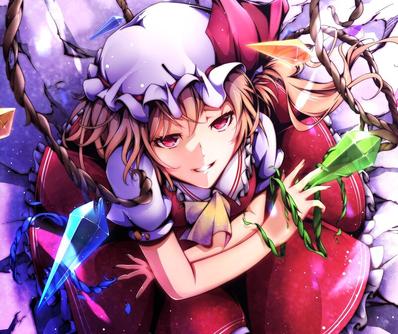 Anime Girl with Crystals — Purple, Dramatic, Manga