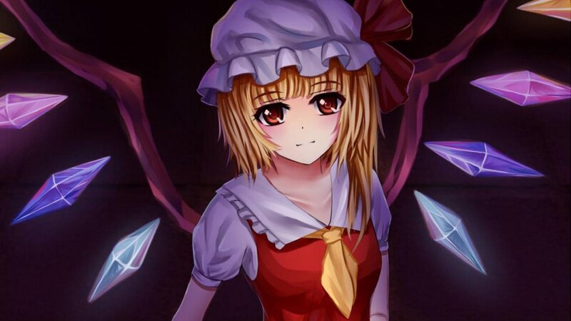 Anime Girl with Crystals — Purple, Dramatic, Night