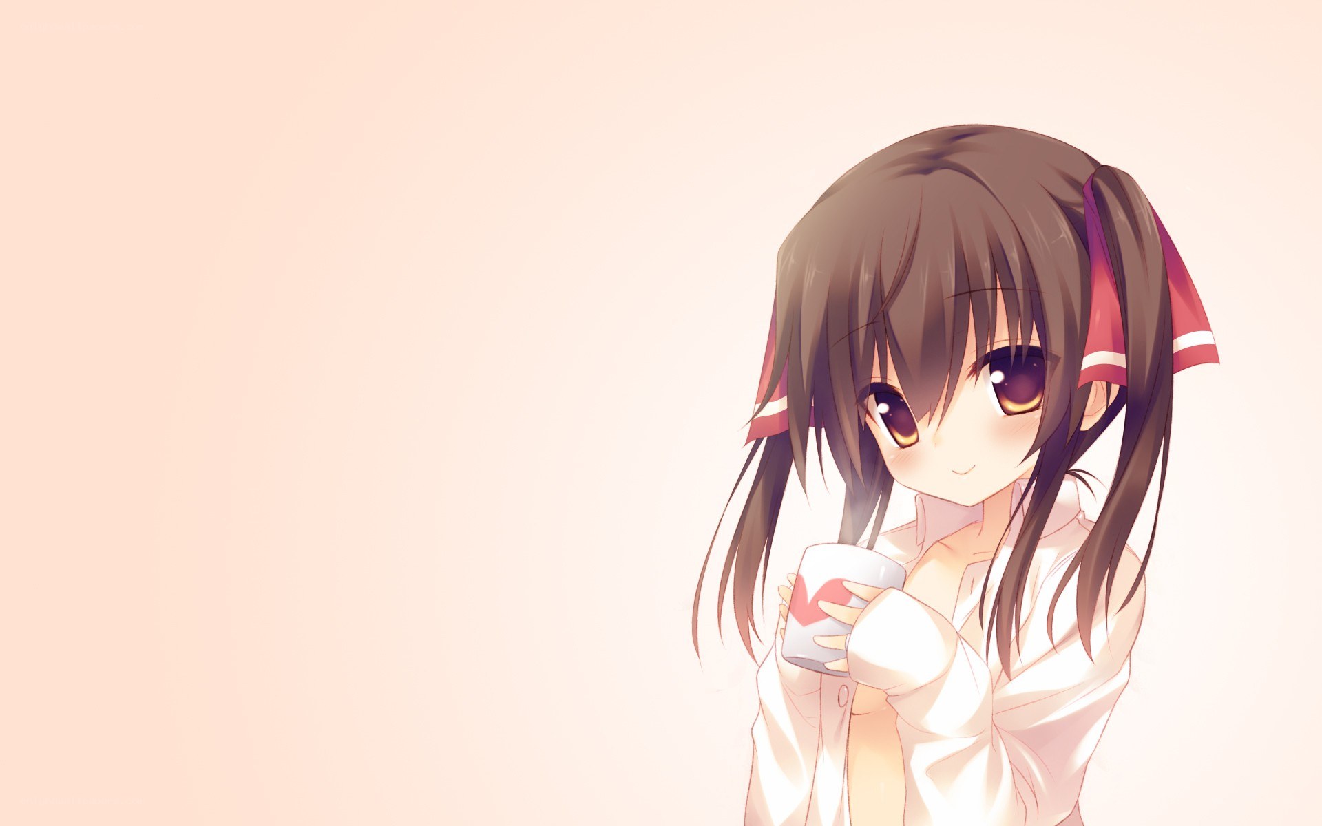 anime girl with cup