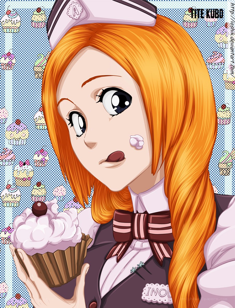 anime girl with cupcake