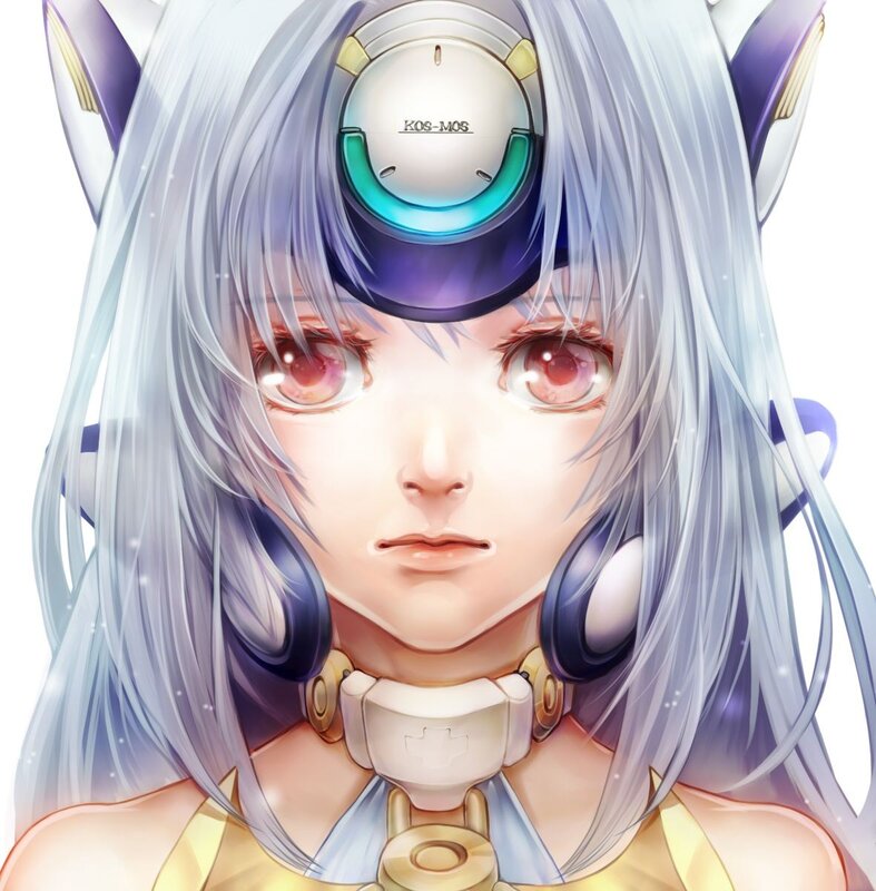 anime girl with cybernetic headgear