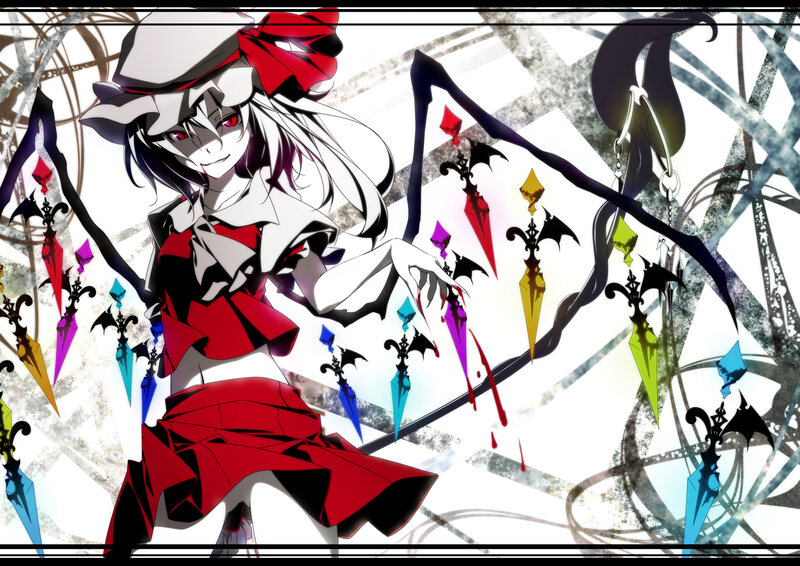 Anime Girl with Daggers — Red