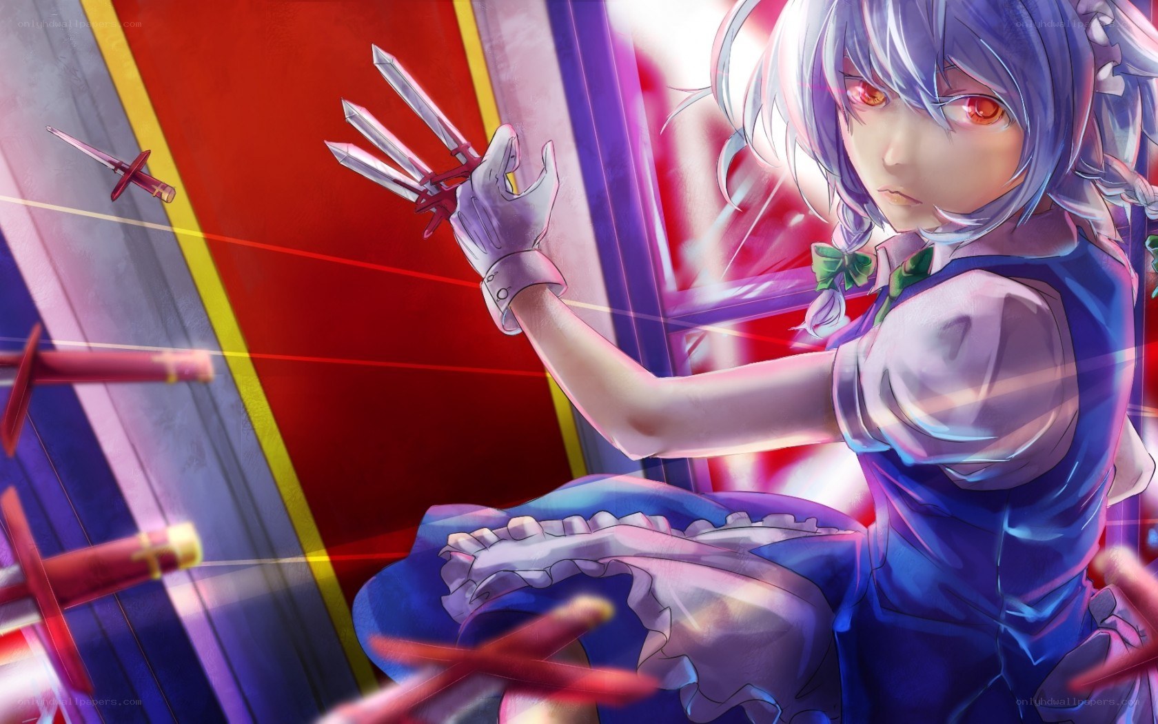 anime girl with daggers