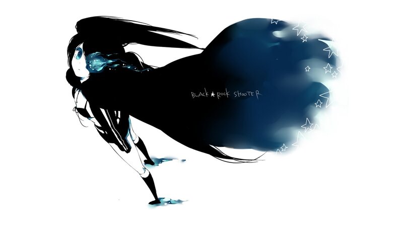 anime girl with dark cloak
