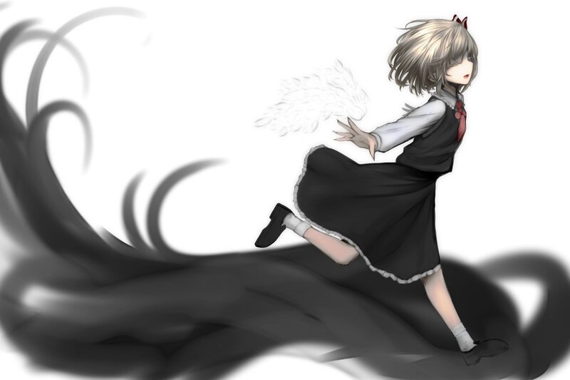 anime girl with dark energy