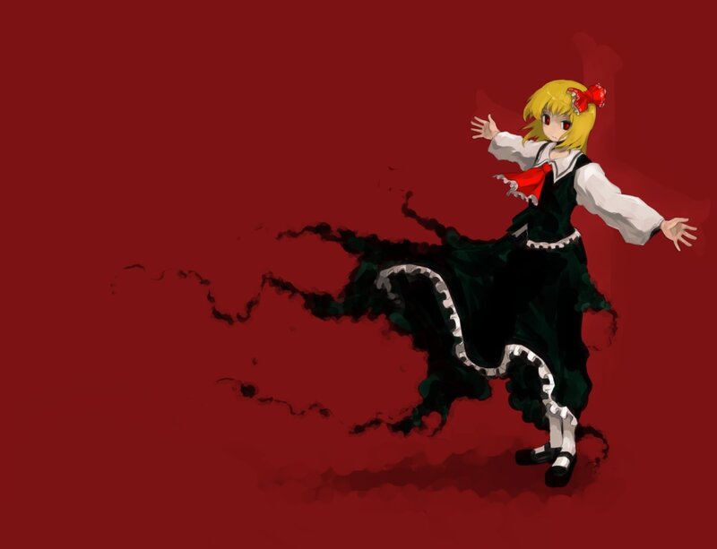 anime girl with dark energy