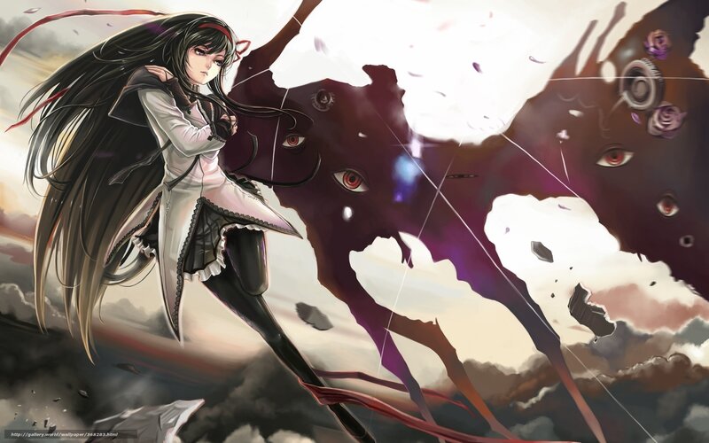Anime Girl with Dark Entity — Black