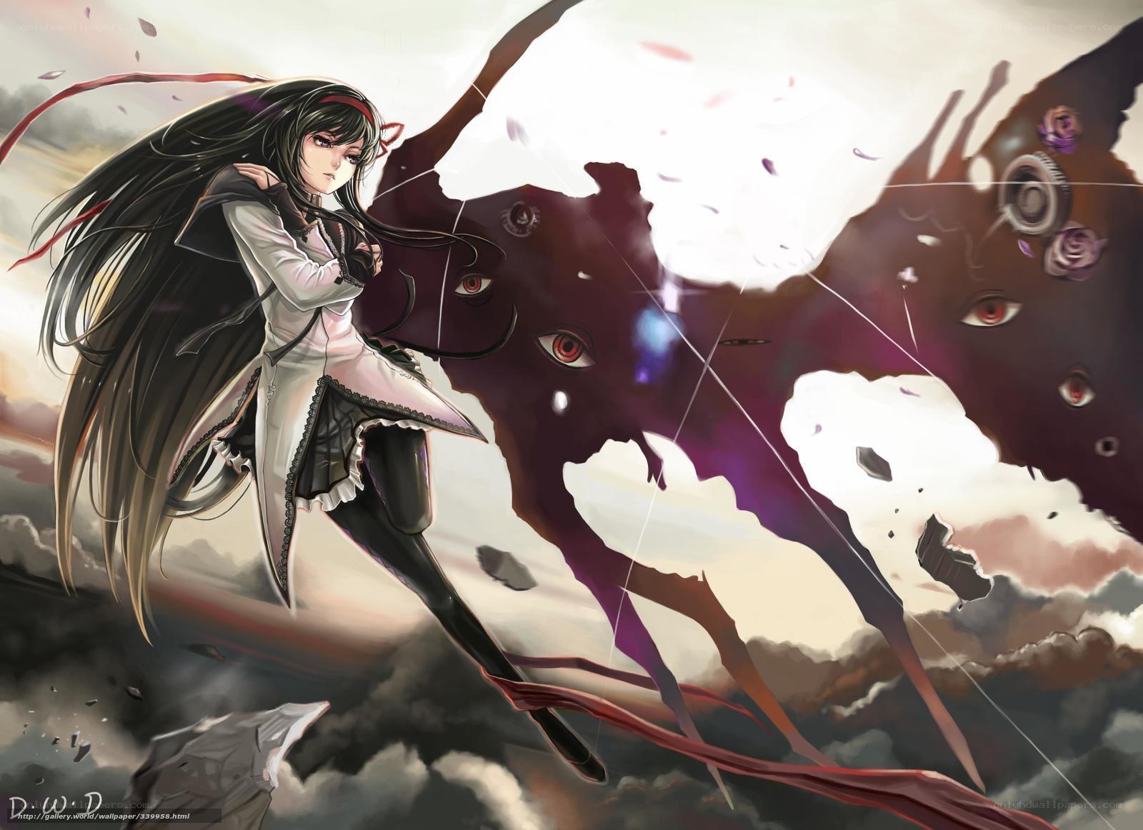 Anime girl with dark entity