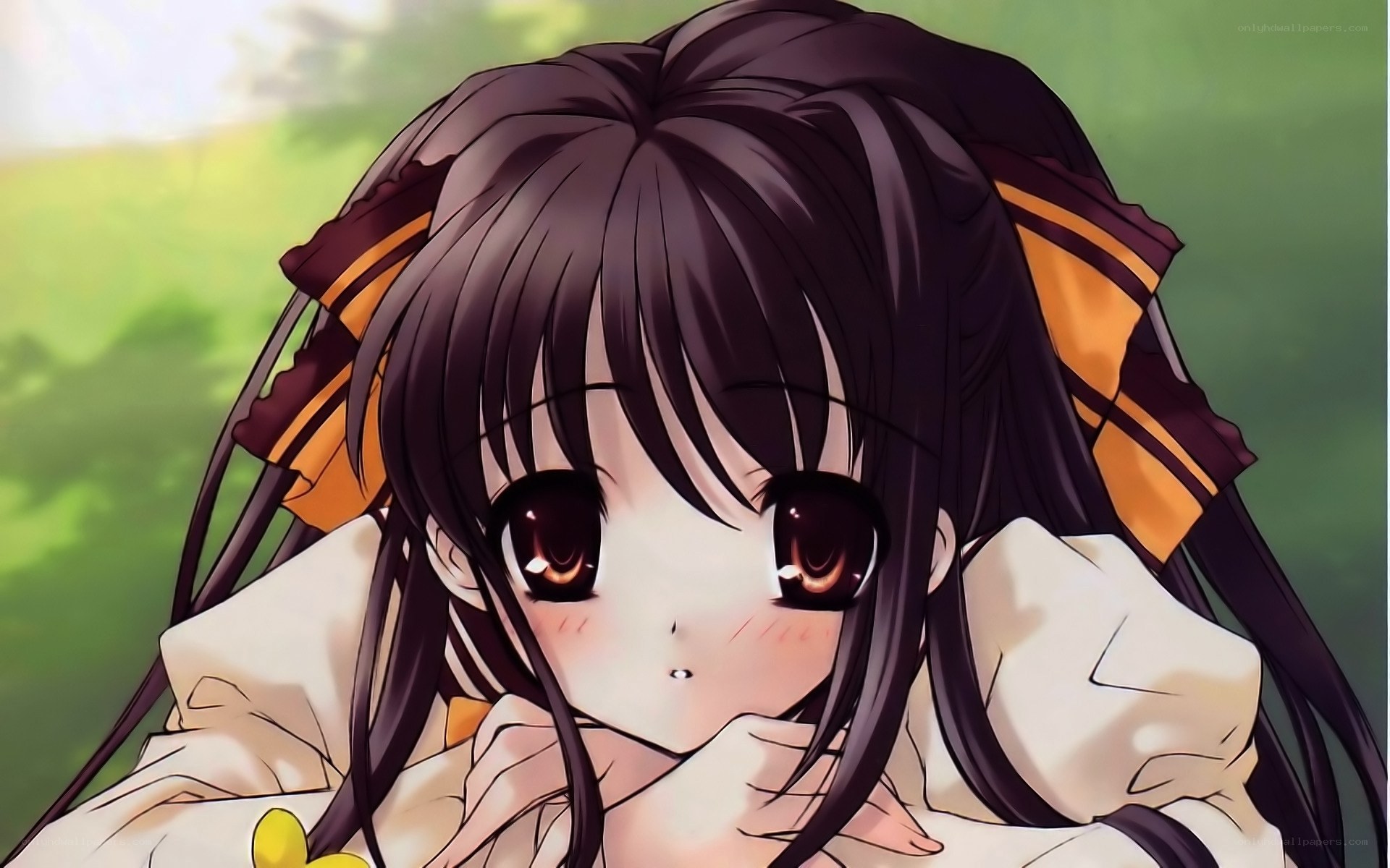 anime girl with dark hair