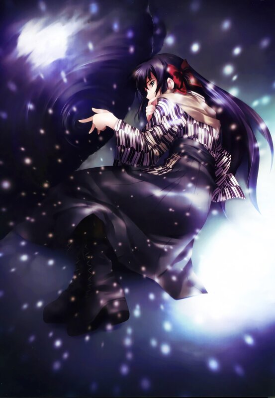anime girl with dark hair
