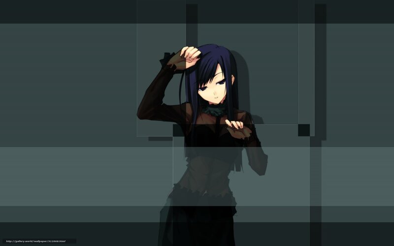 anime girl with dark hair