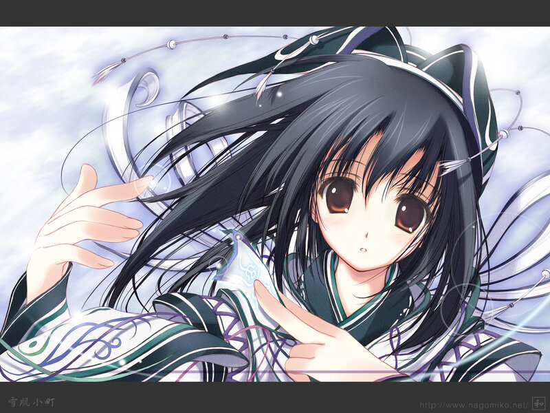 anime girl with dark hair